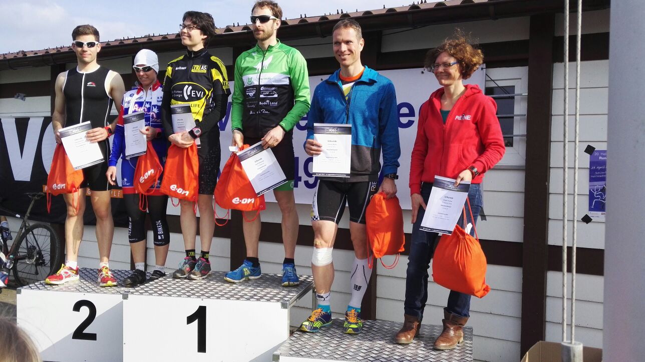 Podium Claas und Rebecca ReckemeierCrossduathlon02.04.2017